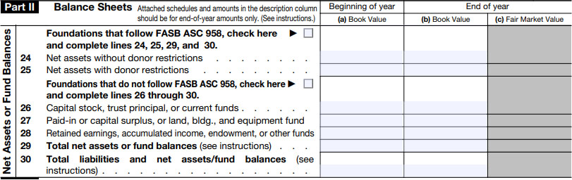Net Assets or Fund Balances (Line 24-30)