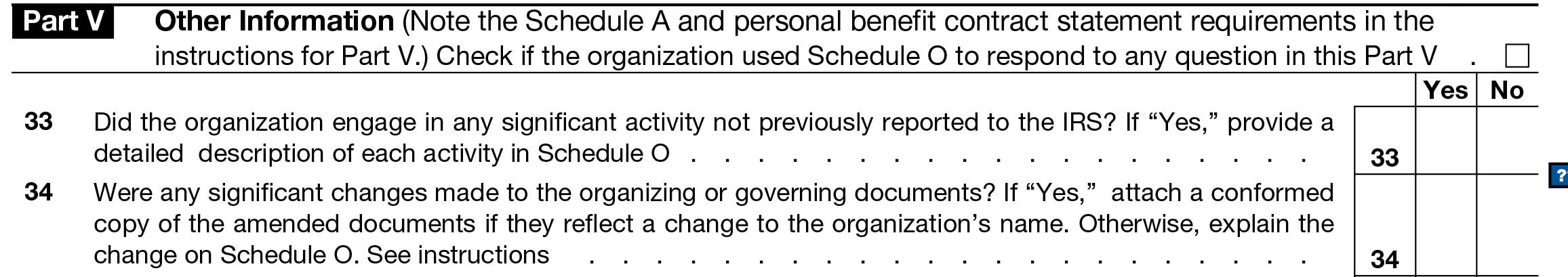 Part V - Other Information