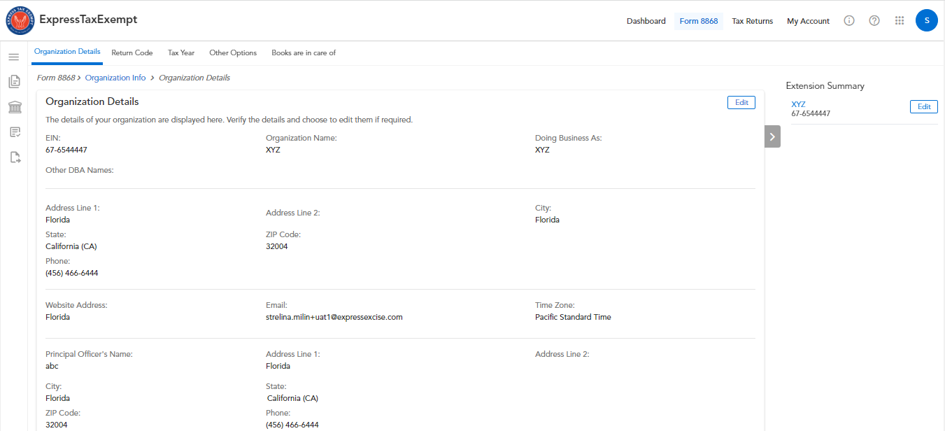 Add Organization Details