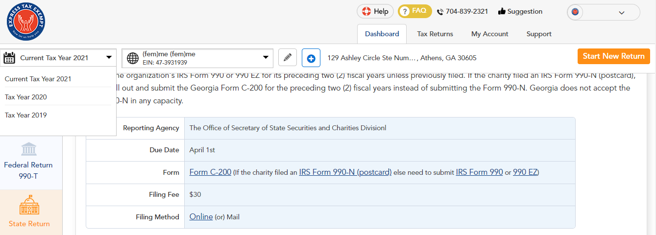 Choose Form 199 Tax Year