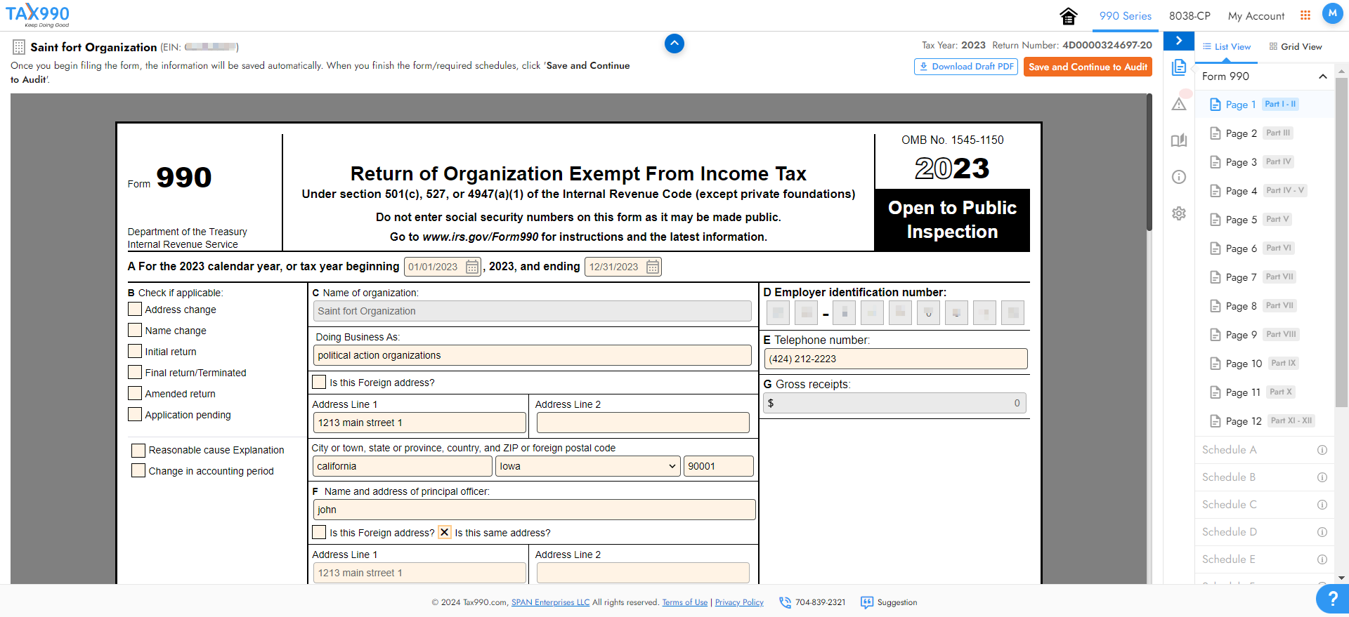 Complete Form Based Filing