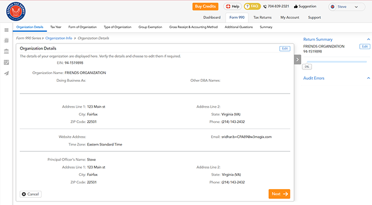 Add Organization Details