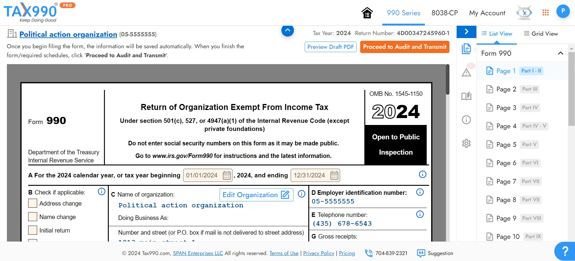 Complete Form Based Filing