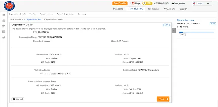 Add Organization Details