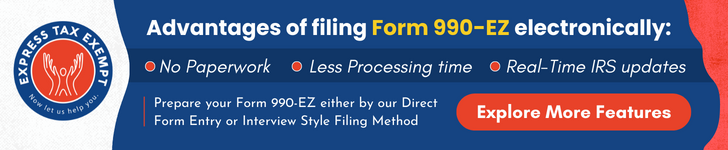Advantages of filing Form 990-EZ electronically