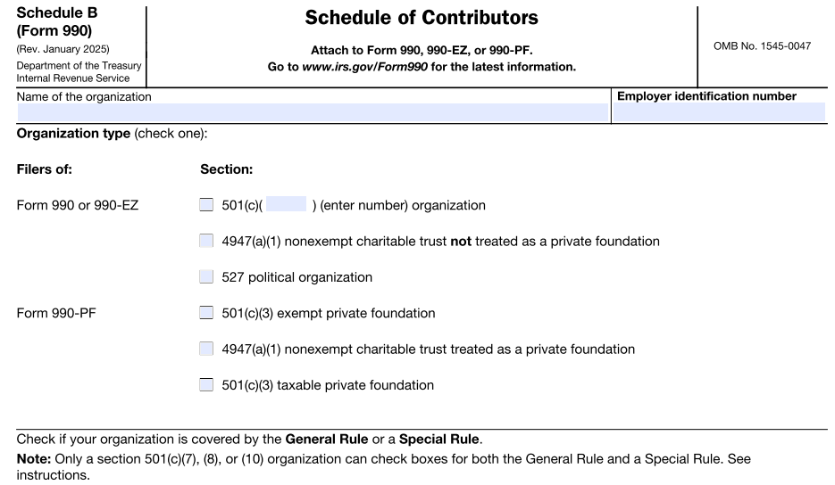 Form 990 Schedule C