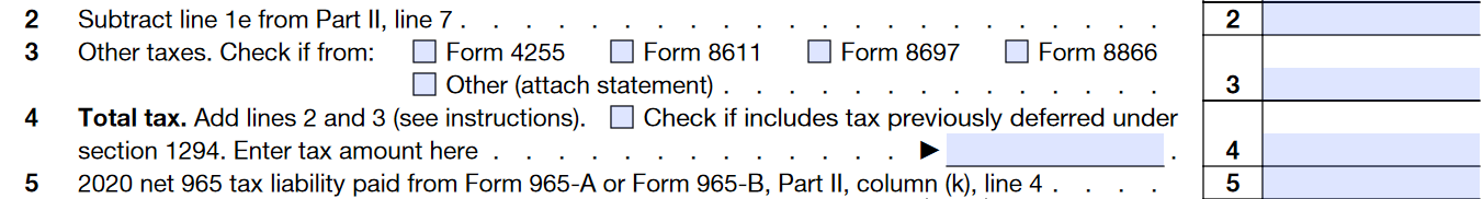 Instructions to complete Form 990-T Part III