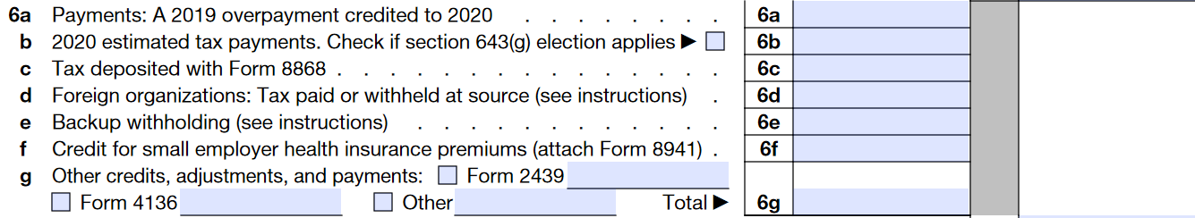 Instructions to complete Form 990-T Part III