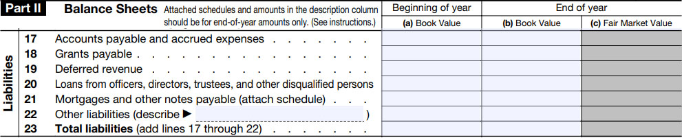 Liabilities (Line 17-23)